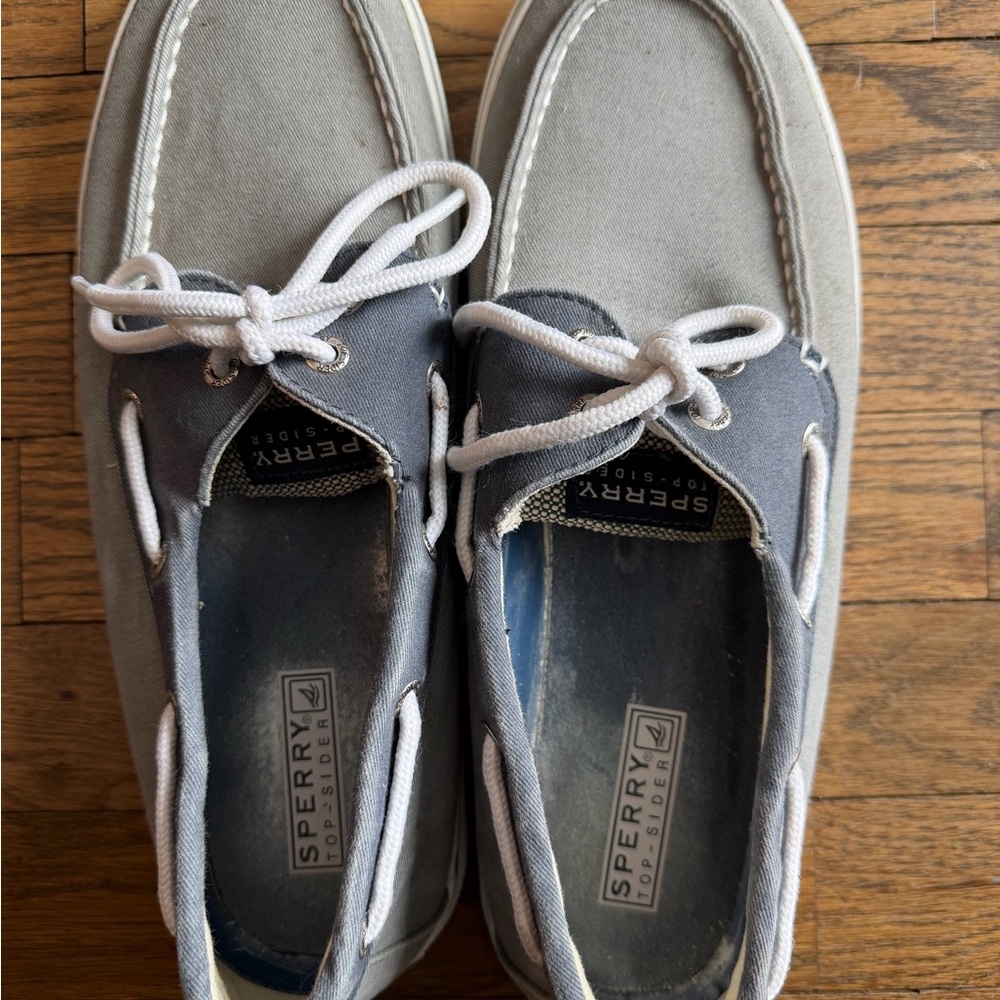 Sperry Men's Gray and Blue Boat Shoes